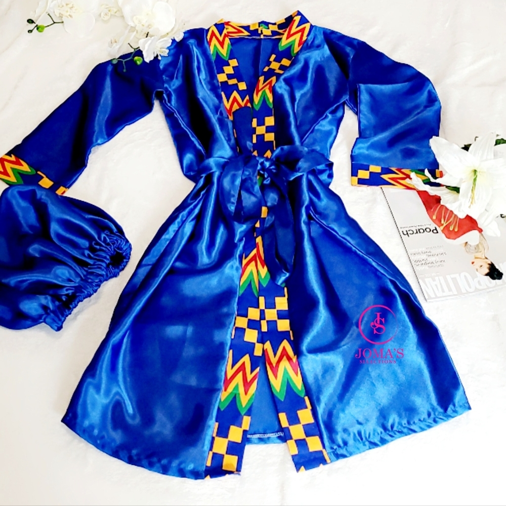 African print robe set